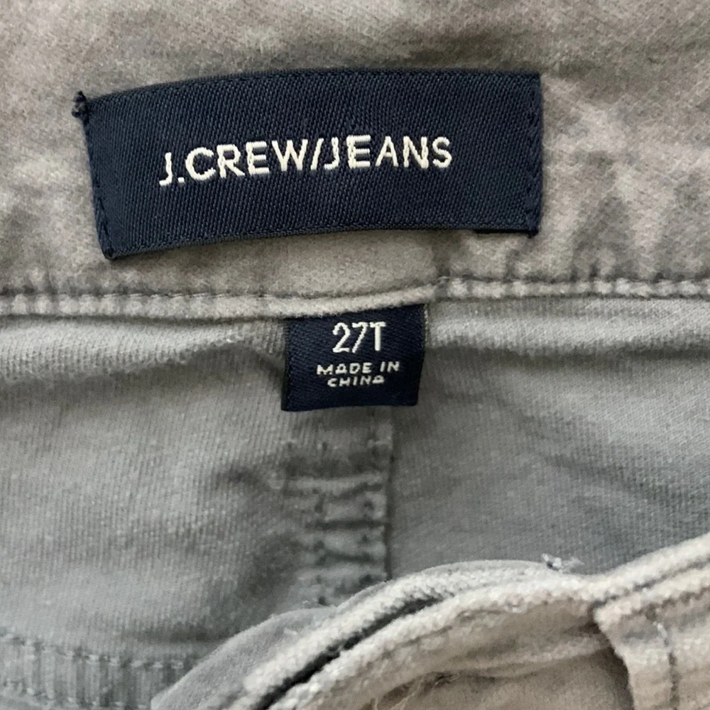 J. Crew Gray Velour 9” High-rise Toothpick Pants